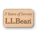 Rectangle Laser Engraved Wood Lapel Pins (0.75x1.25" LPW)